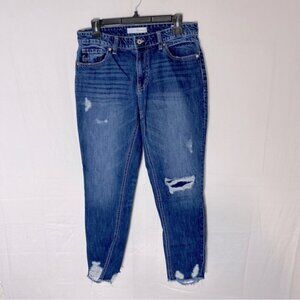 KanCan Med Wash High Rise Distressed Skinny Jeans 27